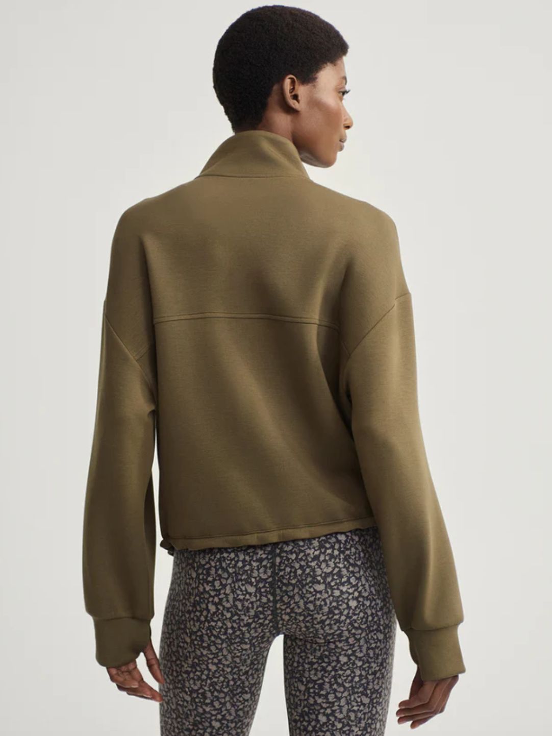 Varley Sian Cropped Half-Zip Midlayer