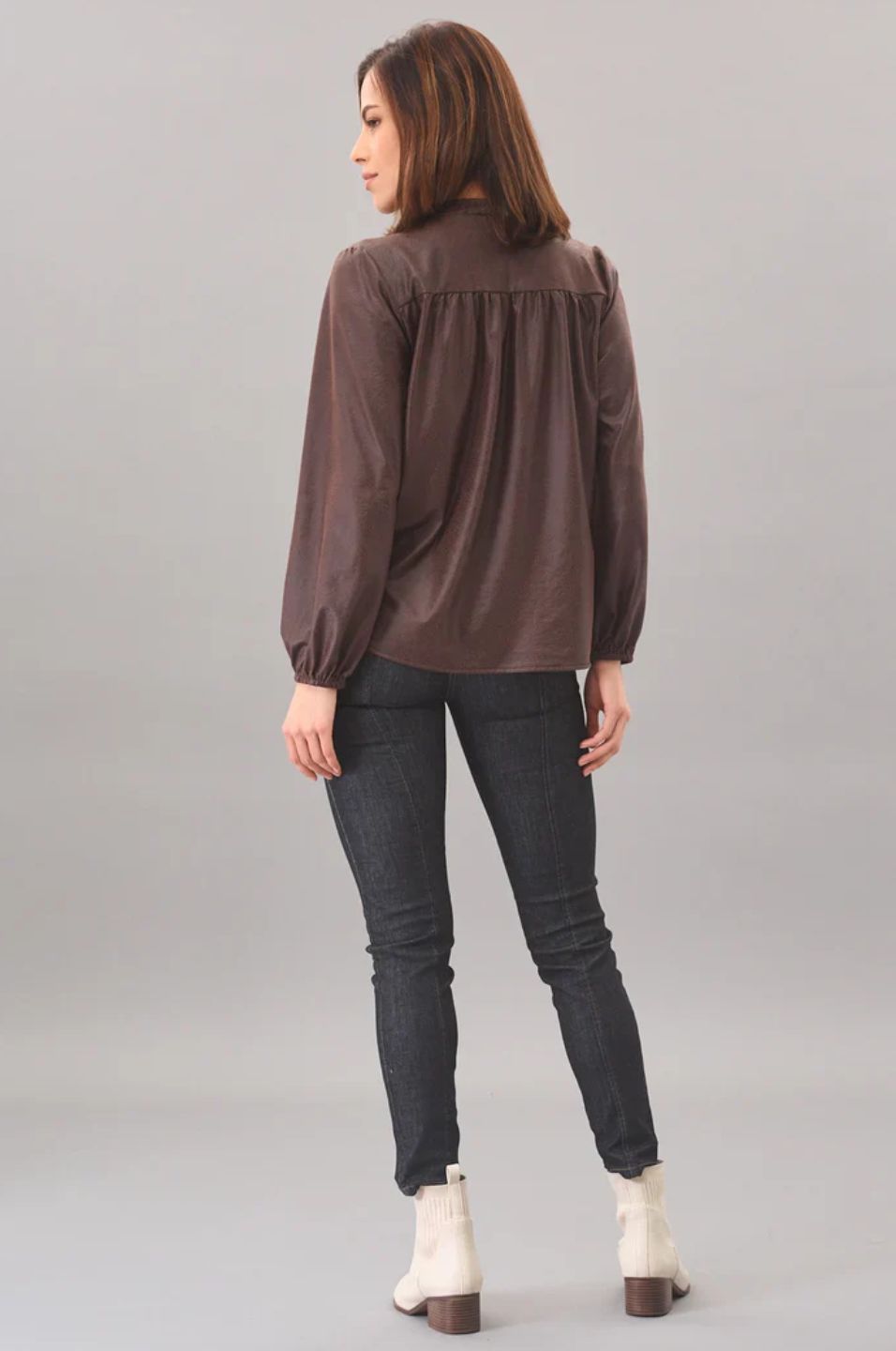 Lola &amp; Sophie Zoe Leatherette Top