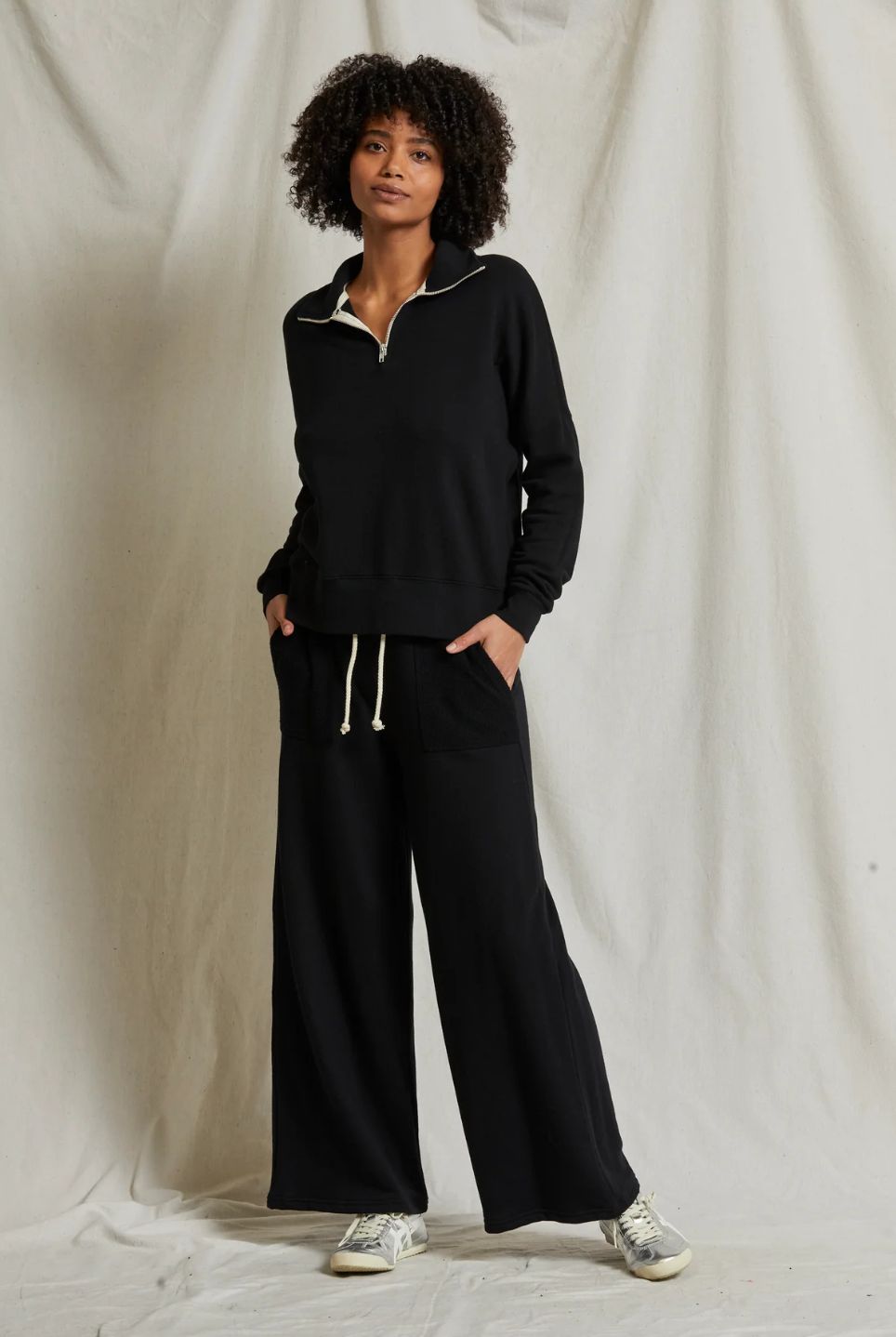 Perfect White Tee Rosanna Pant in True Black