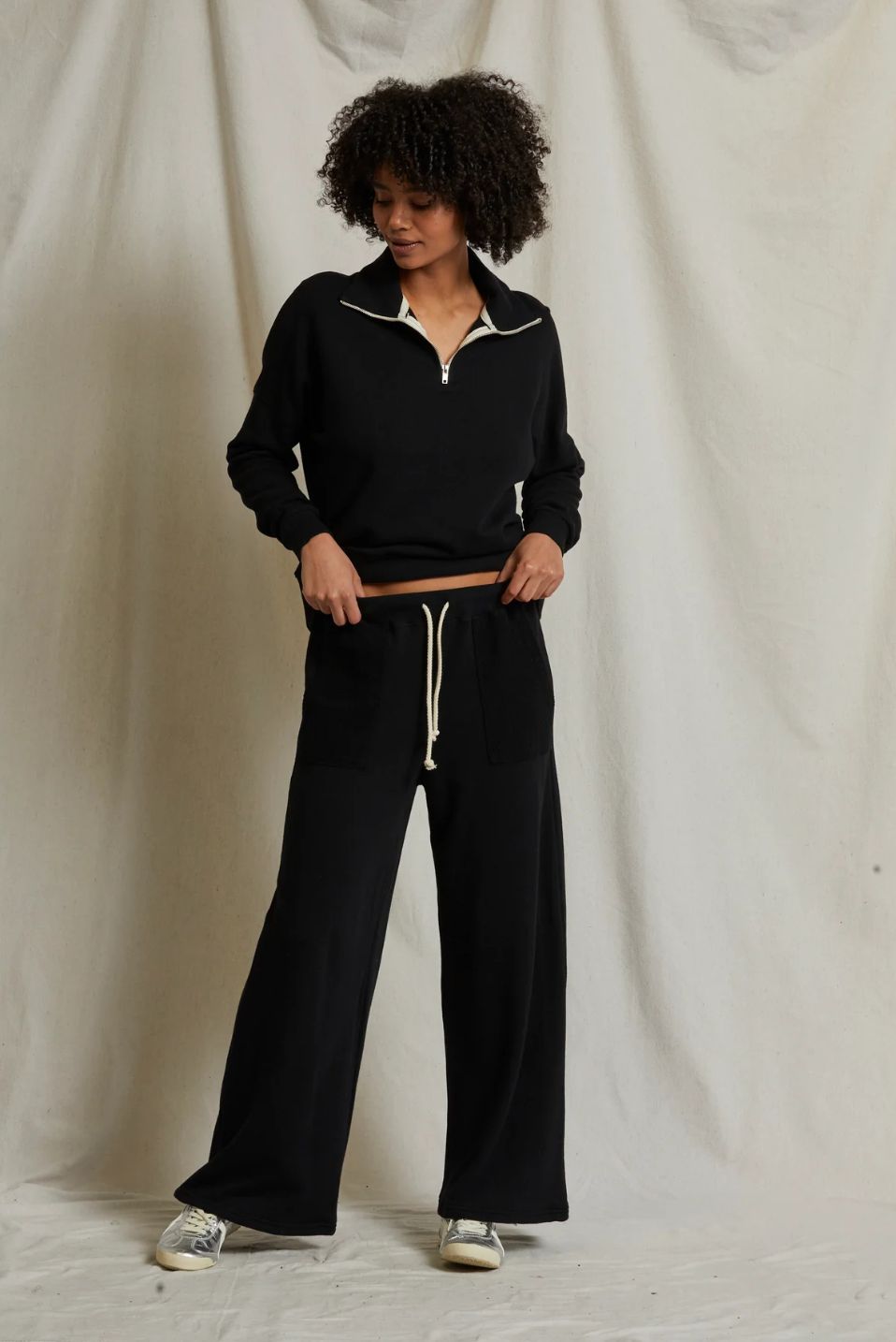 Perfect White Tee Rosanna Pant in True Black