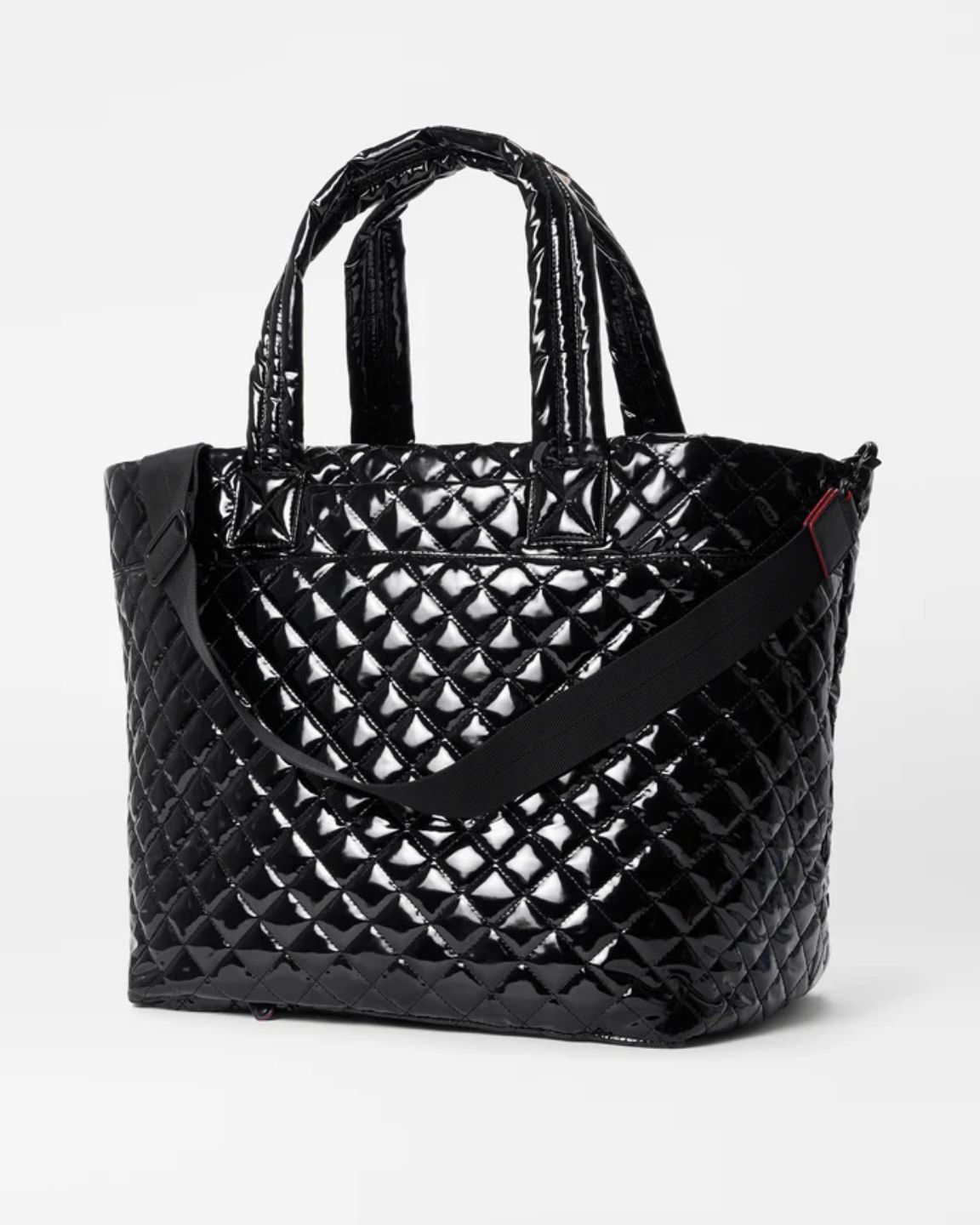 MZ Wallace Large Metro Tote Deluxe in Black Lacquer