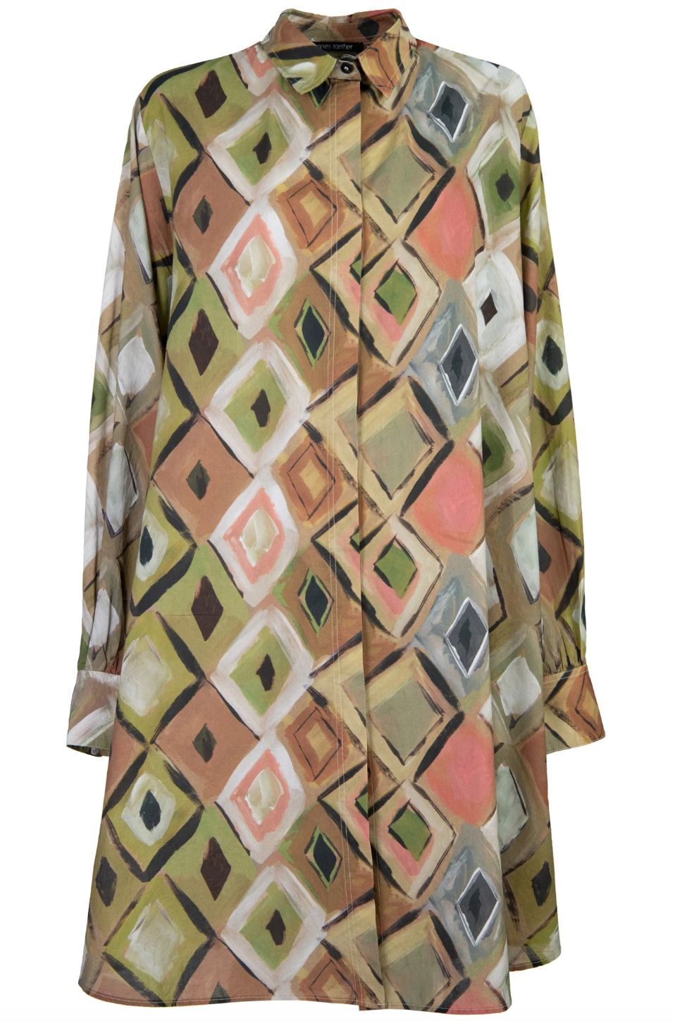Hannes RoetherSanta Diamond Print Shirt Dress