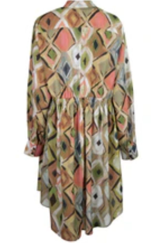 Hannes RoetherSanta Diamond Print Shirt Dress