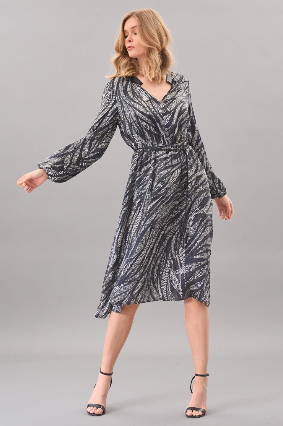 Lola &amp; Sophie Dot Swirl Midi Dress
