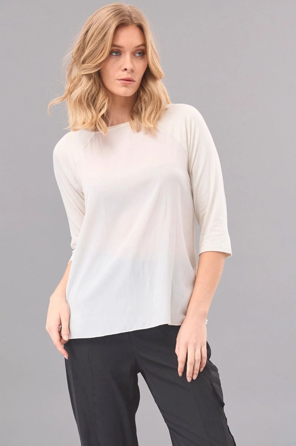 Lola &amp; Sophie Hybrid Baseball 3/4 Sleeve Tee