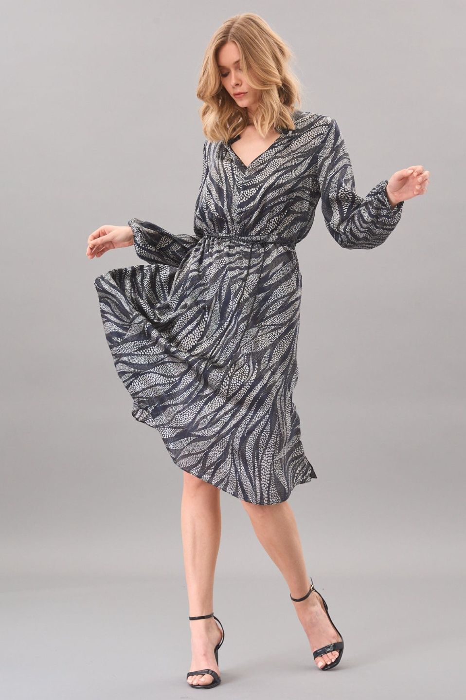 Lola &amp; Sophie Dot Swirl Midi Dress