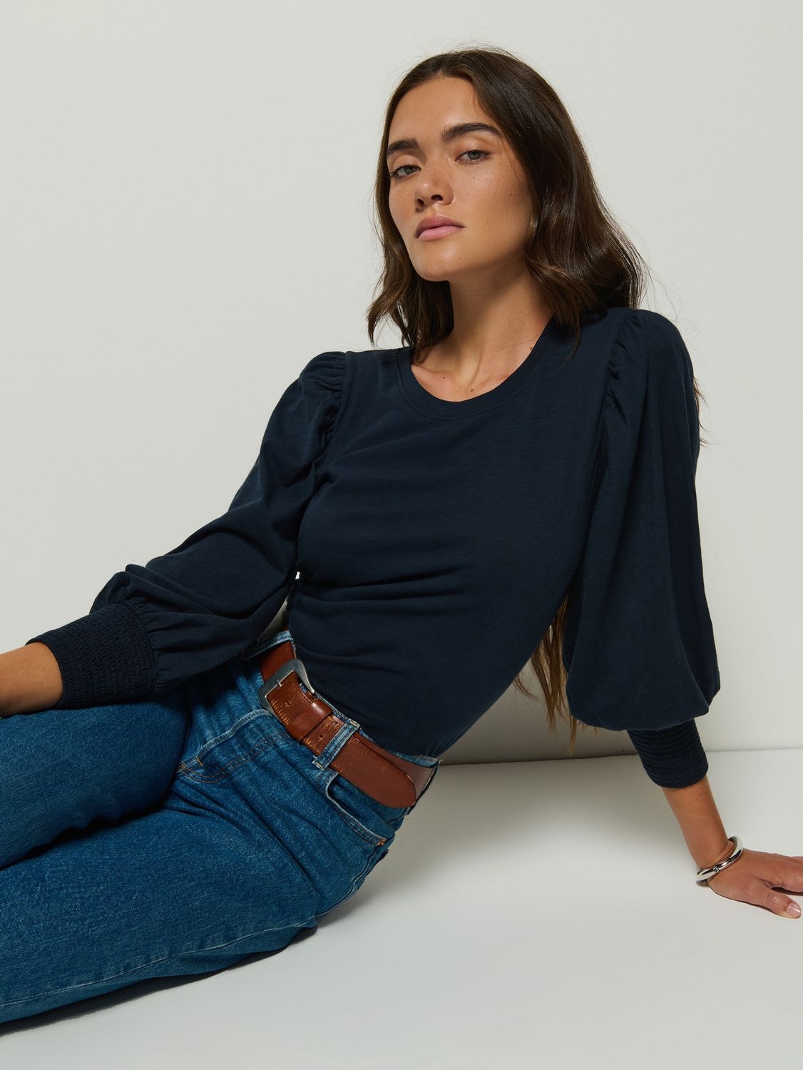 Nation Loren Long Sleeve Tee, Color: Night Sky, Size: XS