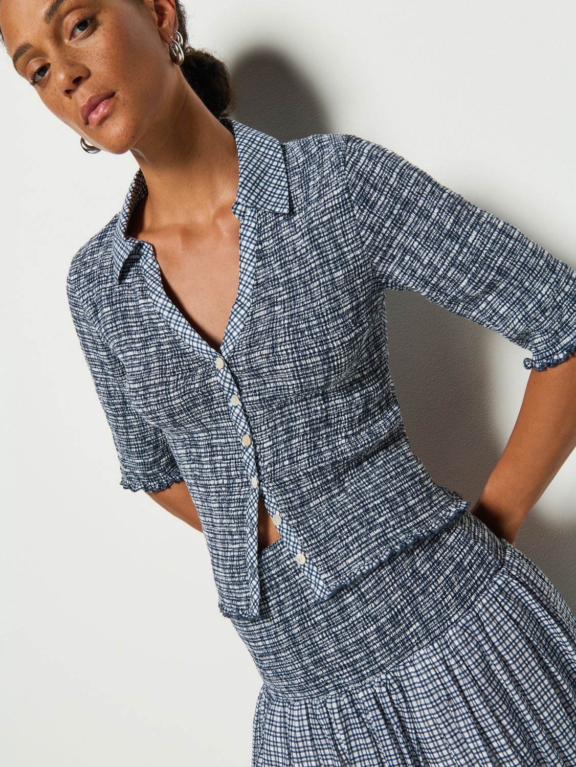 Nation Peggy Shirred Top