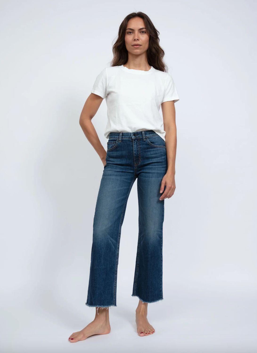 ASKK NY Wide Leg Crop Jean in Chevelle