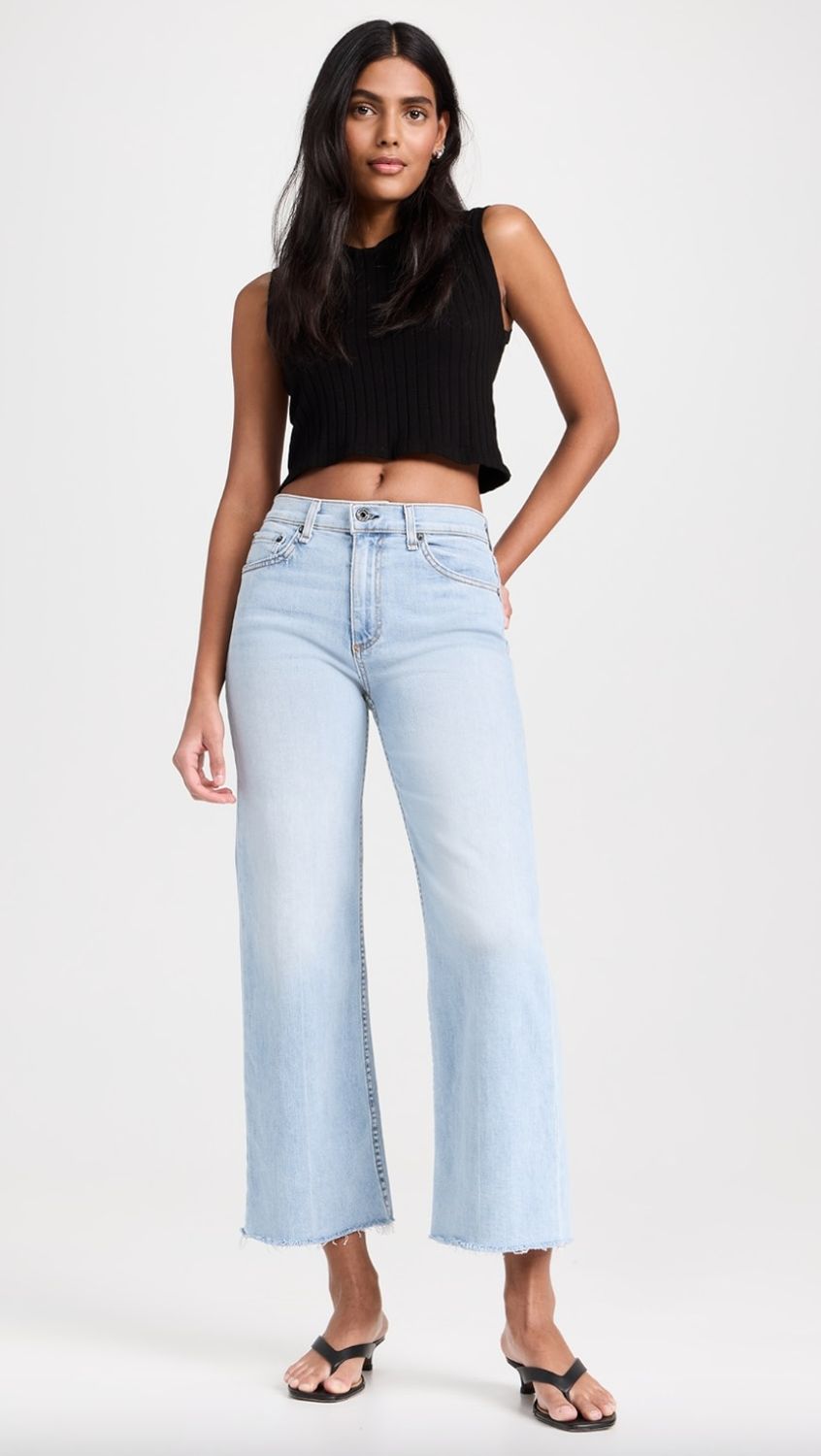 ASKK NY Wide Leg Crop Jean in Zuma