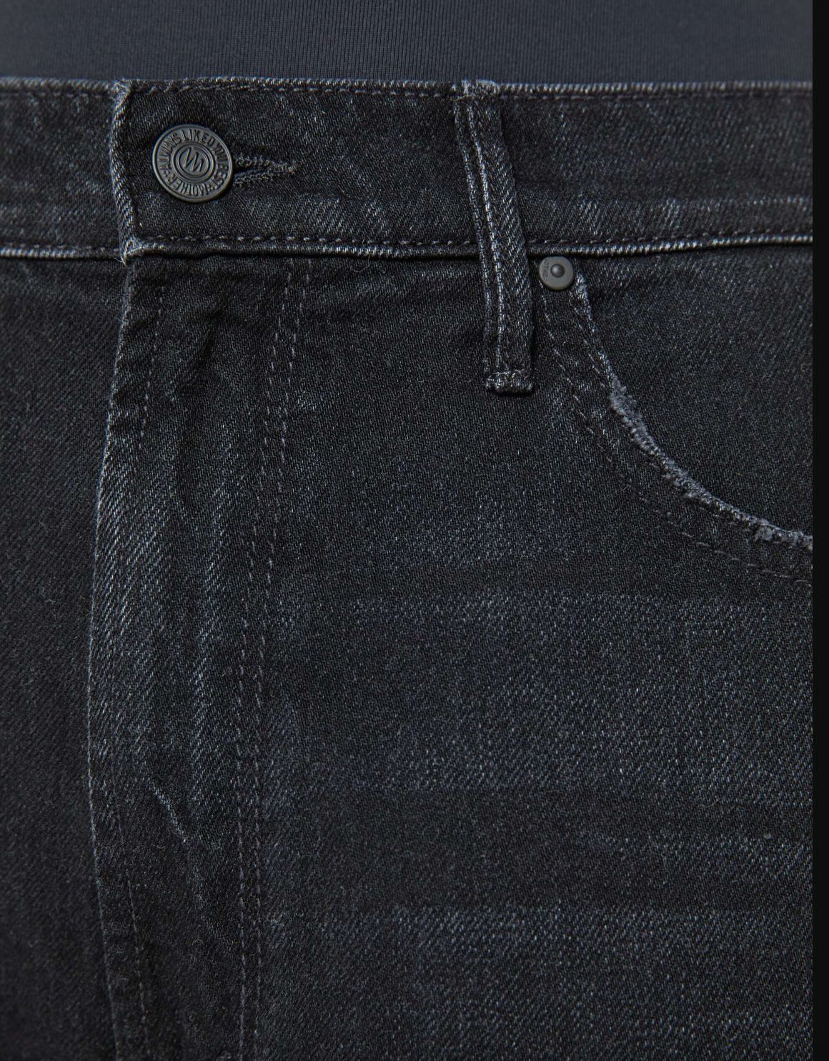 Mother Spitfire Ankle Fray Jean in Black Magic