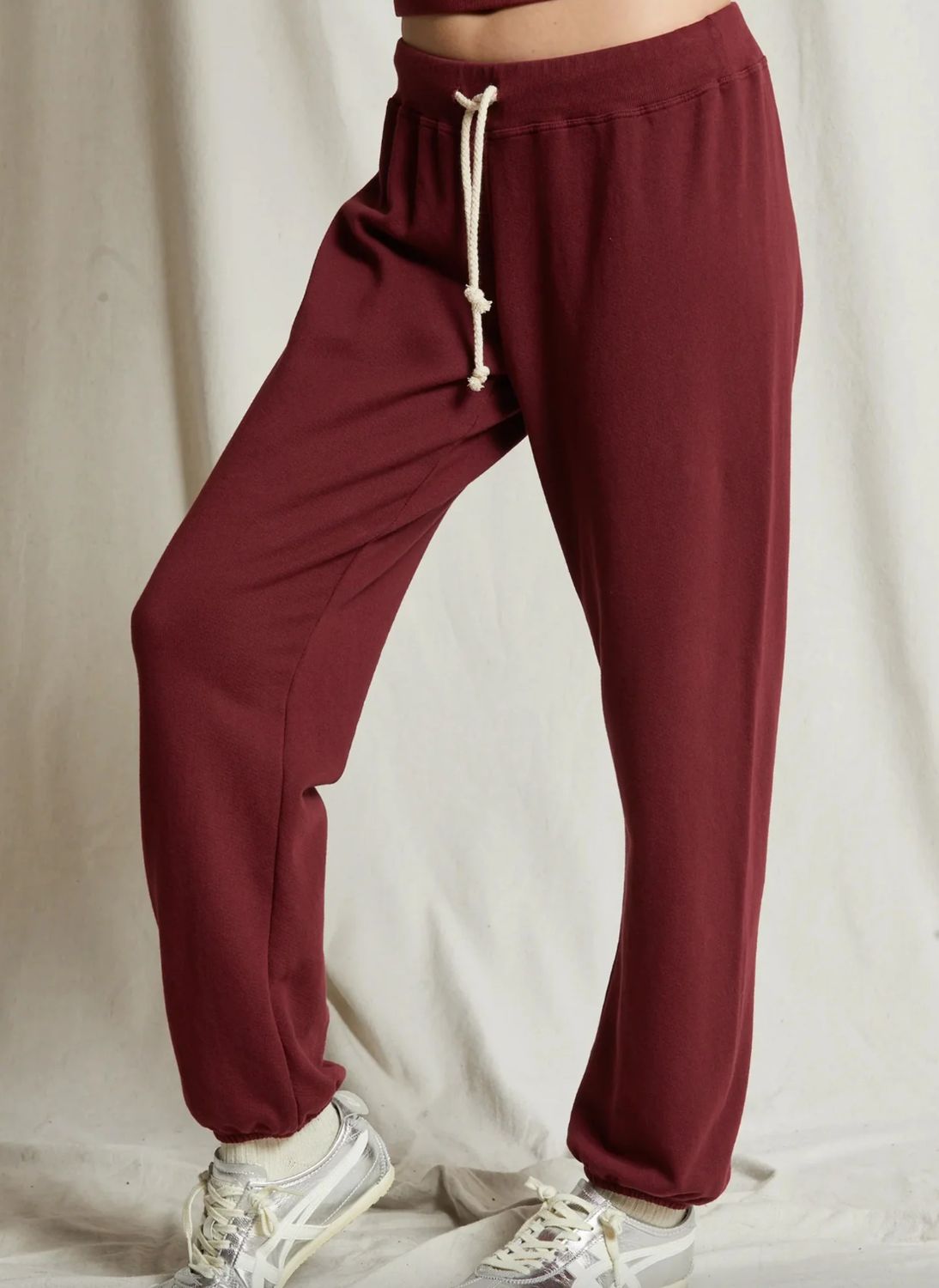 Perfect White Tee Toni Jogger in Cranberry