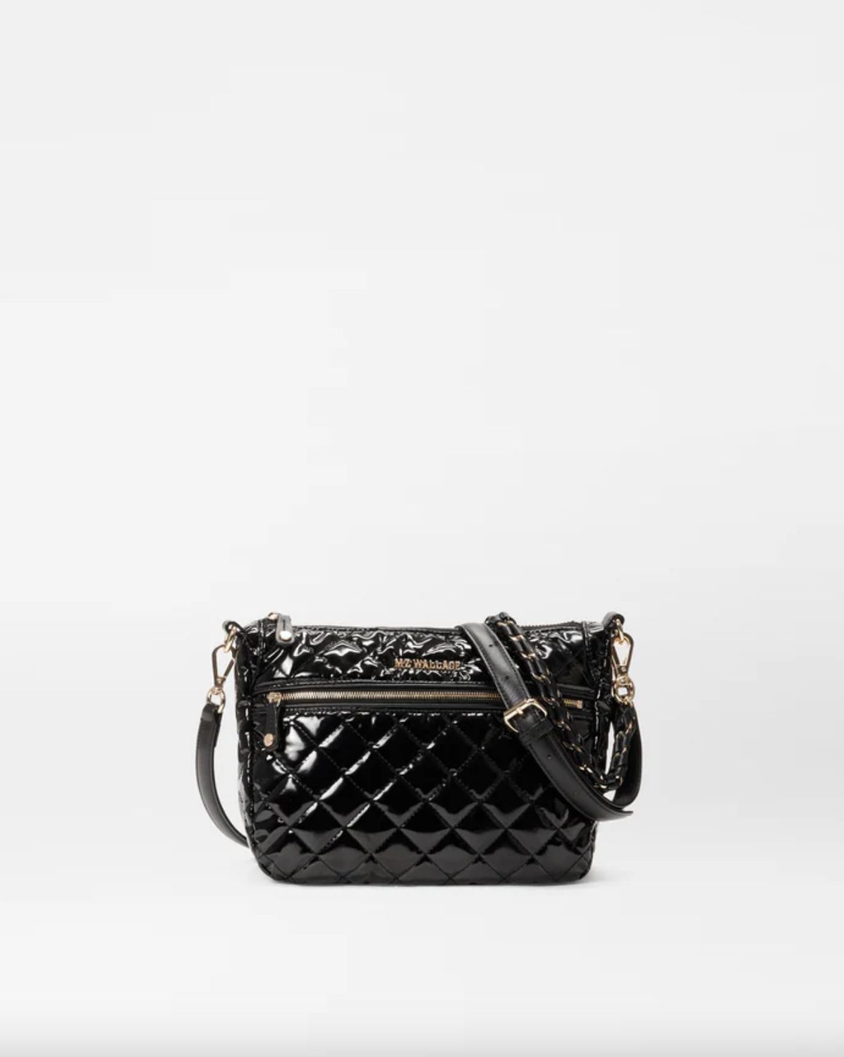 MZ Wallace Ella Crossbody Black Laquer