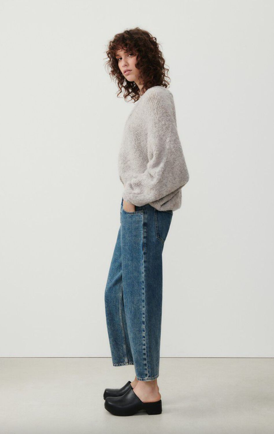 American Vintage Zolly Sweater in Heather Grey