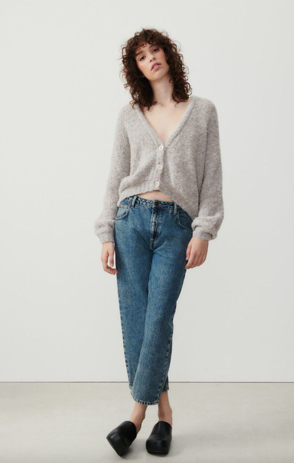 American Vintage Zolly Sweater in Heather Grey