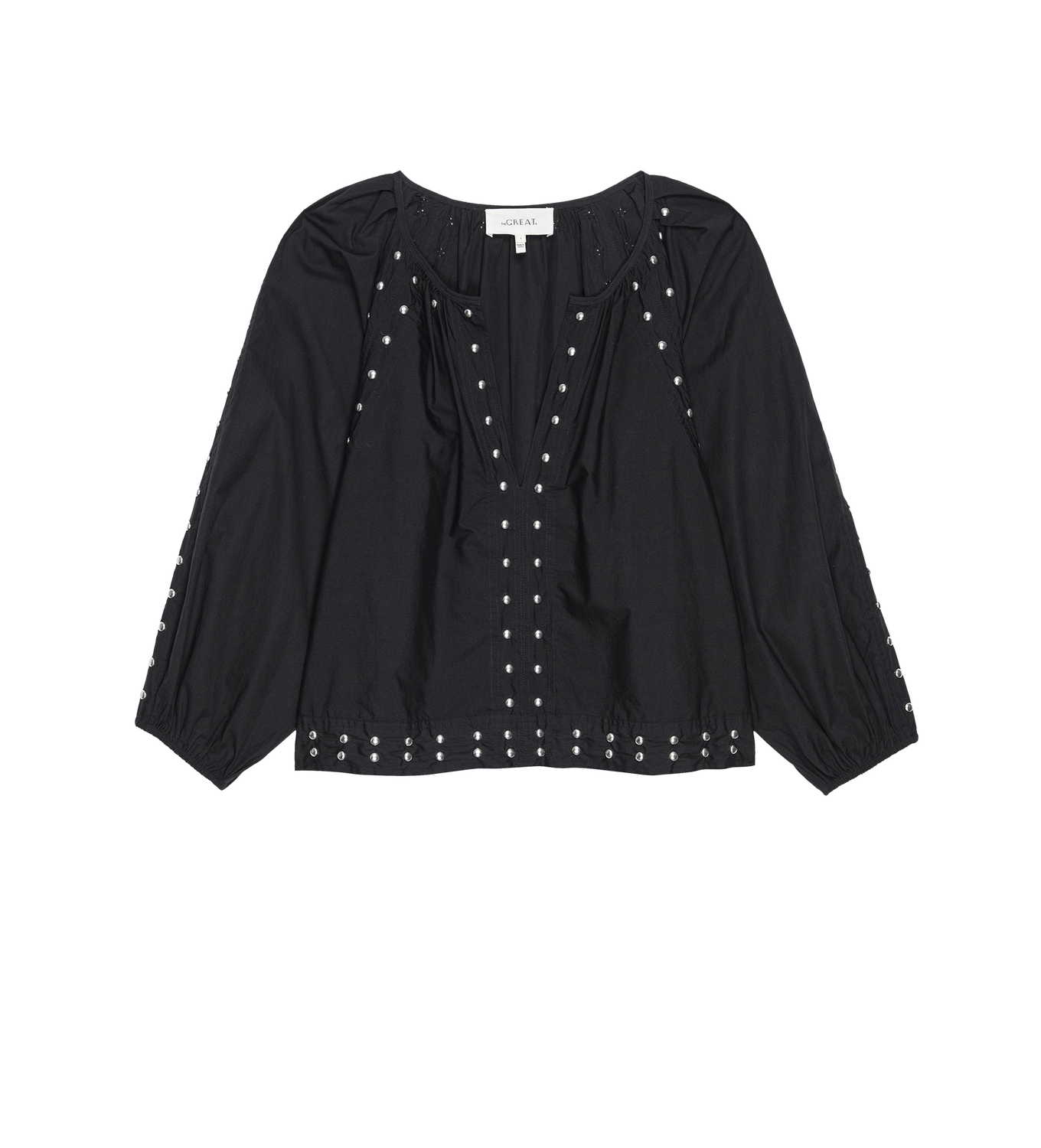 The Great Studded Bodega Top, Color: BLACK, Size: 0