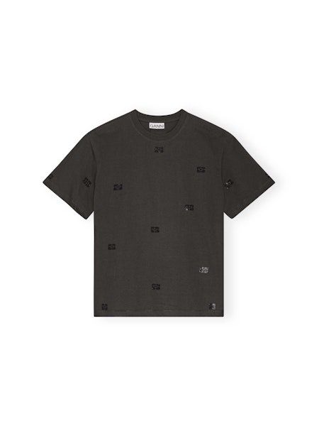 GANNI Heavy Cotton Rhinestone Tee