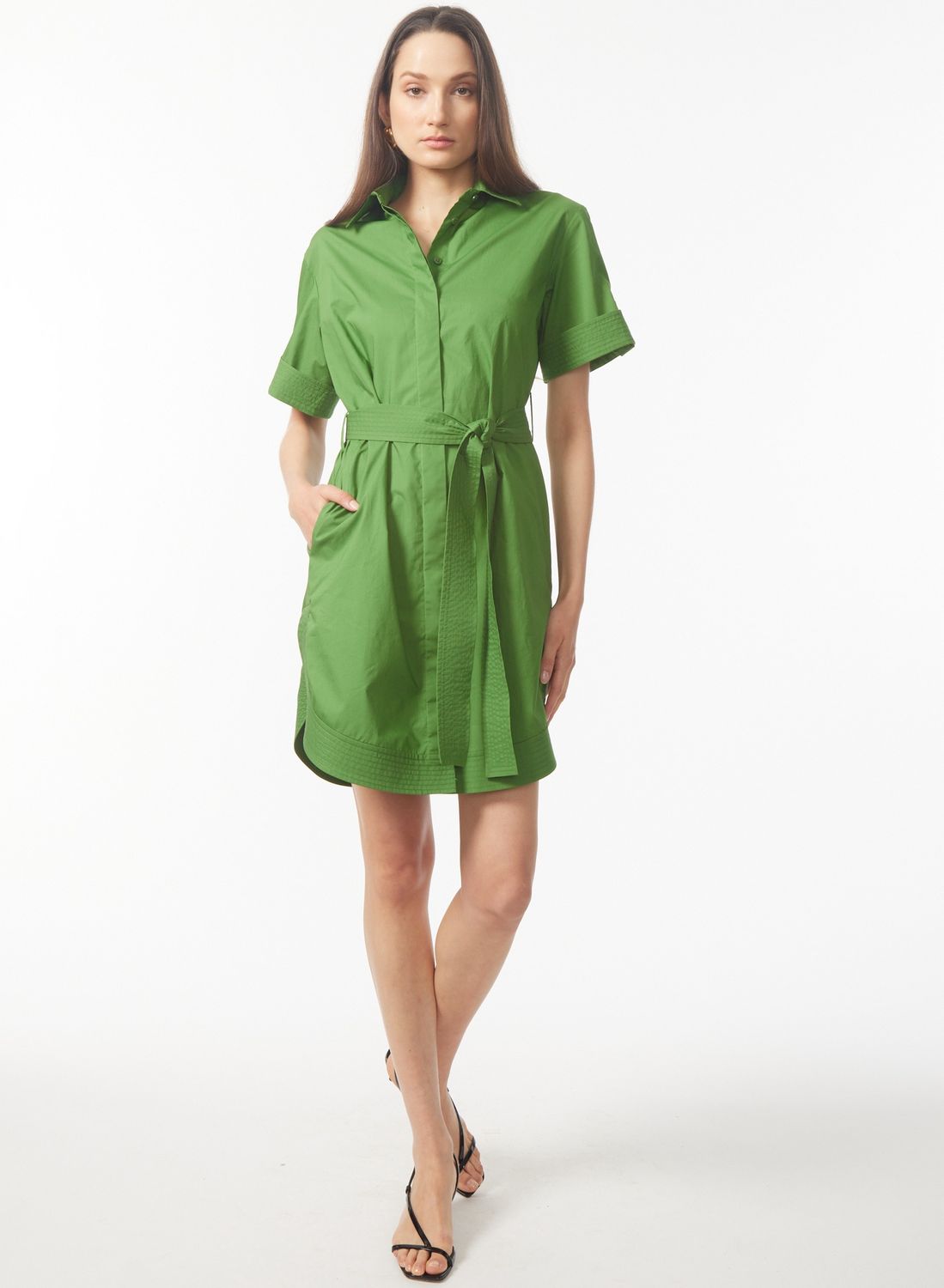 Gilner Farrar Marlee Shirt Dress, Color: Green, Size: XS