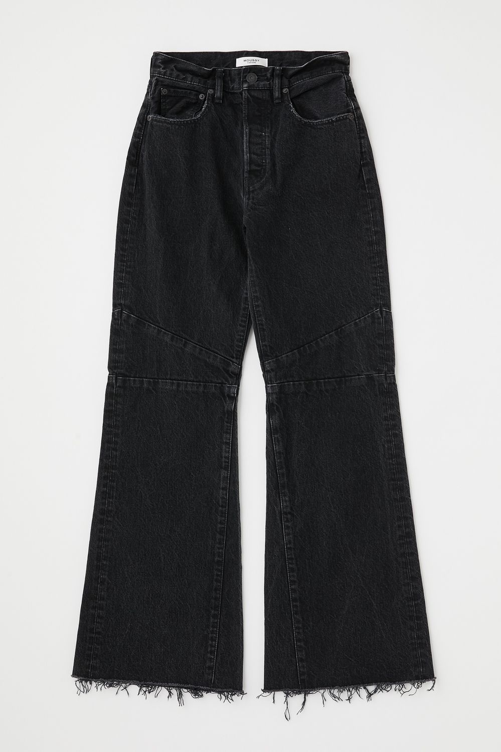 Moussy Angeline Switching Flare Jean in Black