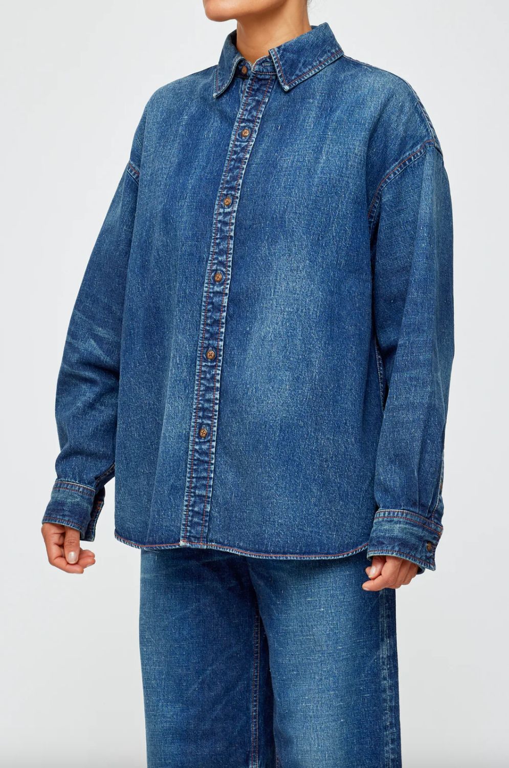 Moussy Emporia Loose Denim Shirt