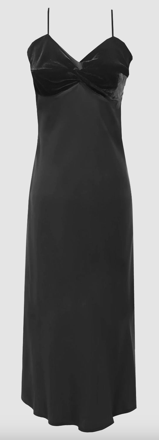 Gold Hawk Goldie Long Bias Dress in Black