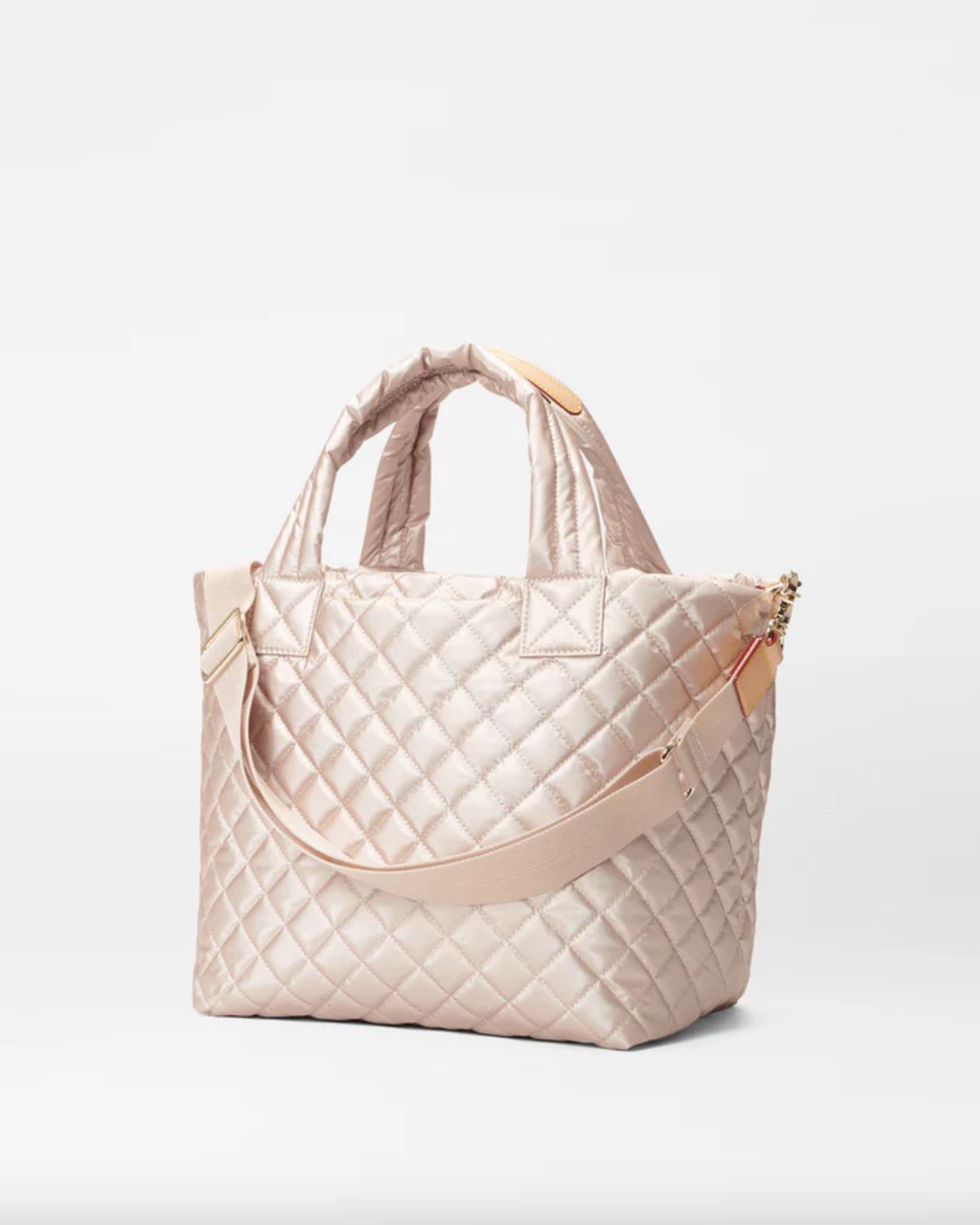 MZ Wallace Small Metro Tote Deluxe in Pale Rose Gold Metallic