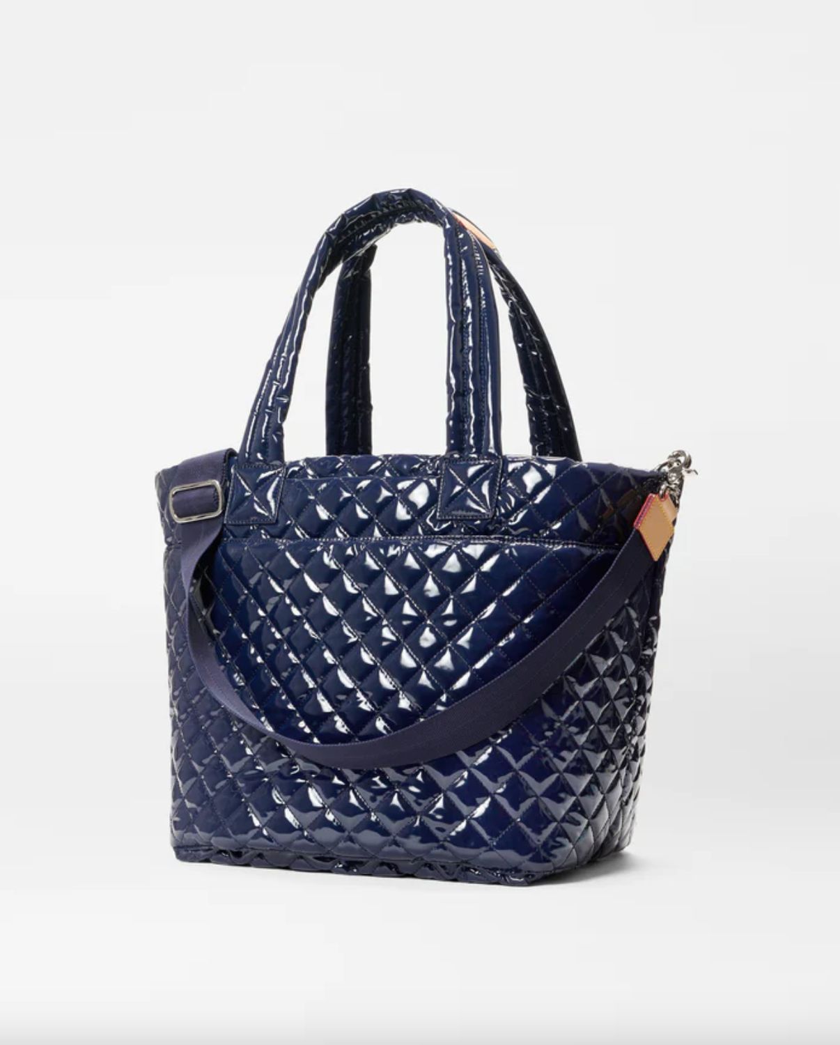 MZ Wallace Medium Metro Tote Deluxe in Navy Lacquer