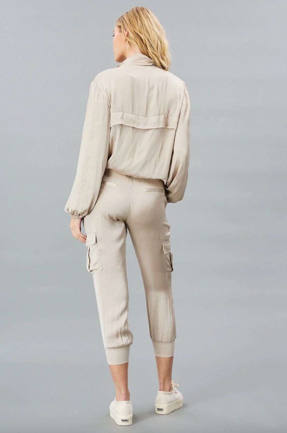 Lola &amp; Sophie Vintage Satin Windbreaker