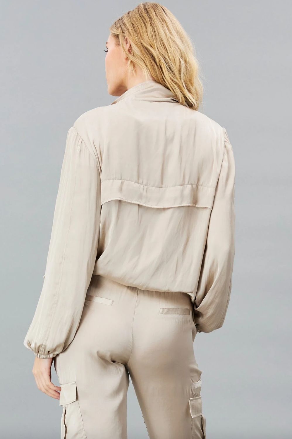 Lola &amp; Sophie Vintage Satin Windbreaker