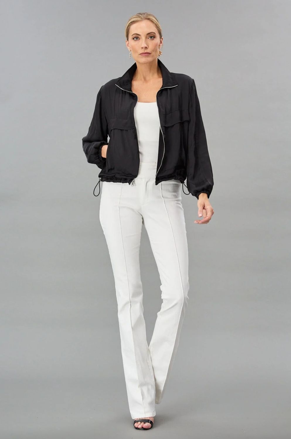 Lola &amp; Sophie Vintage Satin Windbreaker