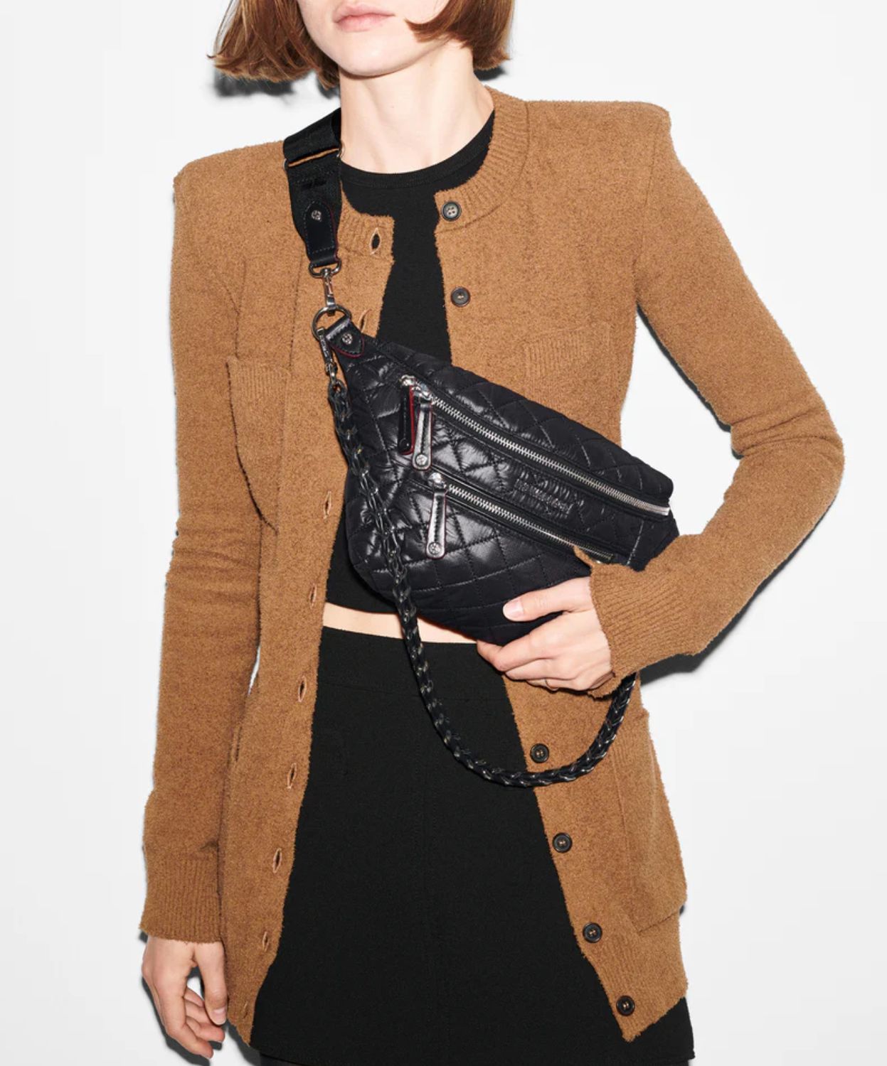 MZ Wallace Small Crosby Sling in Black