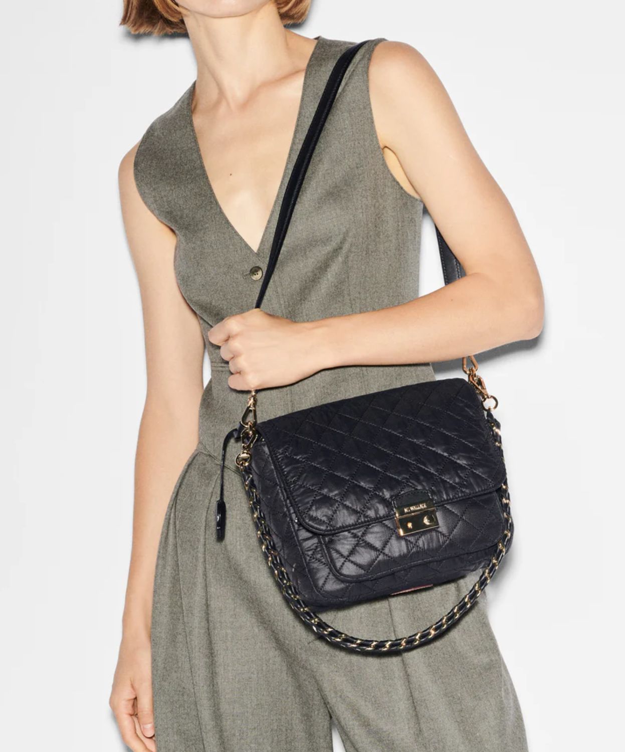 MZ Wallace Medium Crosby Lock in Black