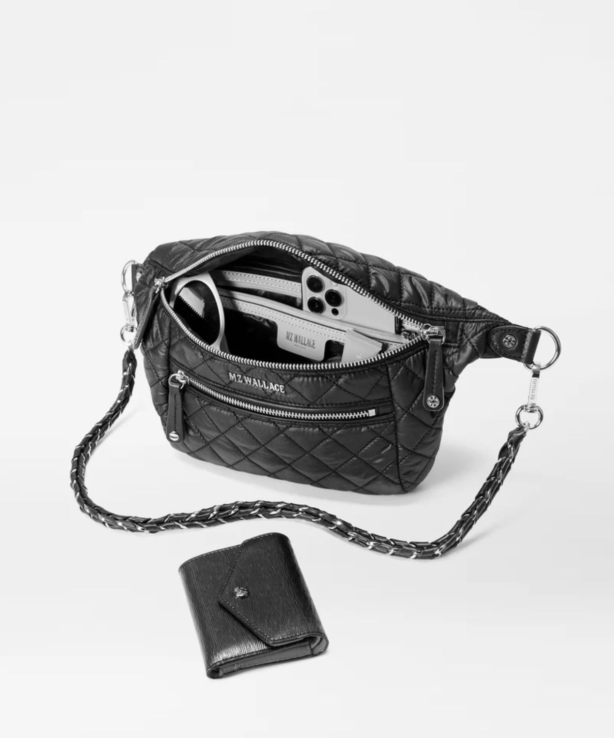 MZ Wallace Small Crosby Sling in Black