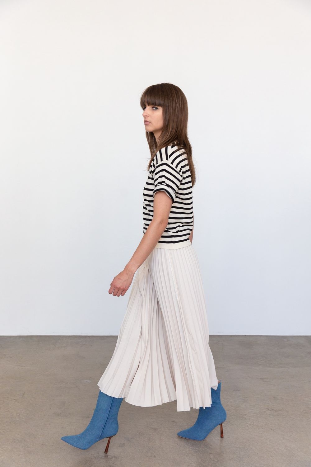 Loyd Ford Lauren Pleated Skirt, Color: Khaki, Size: 1