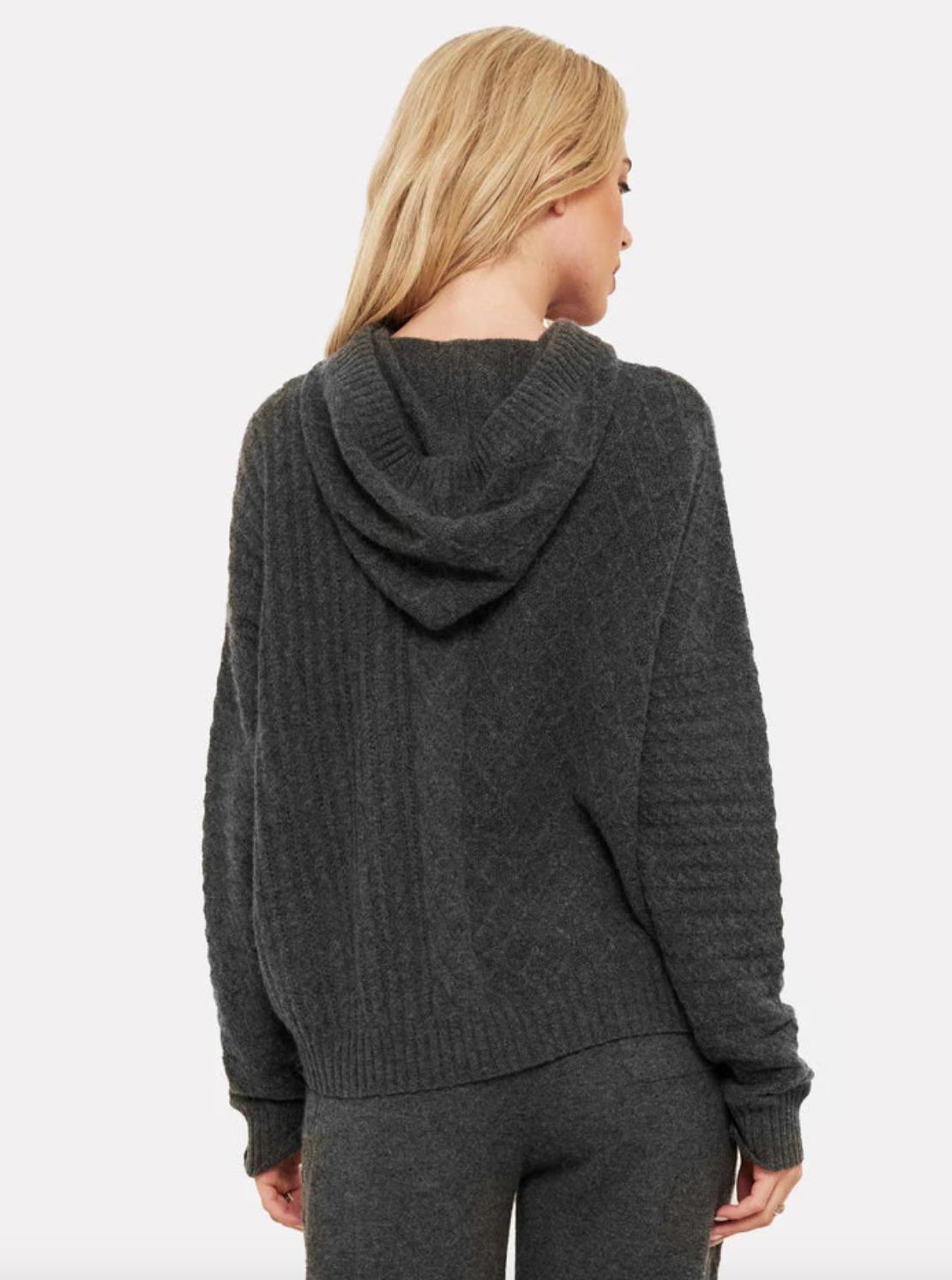 Brodie Cashmere Luxe Cable Hoodie