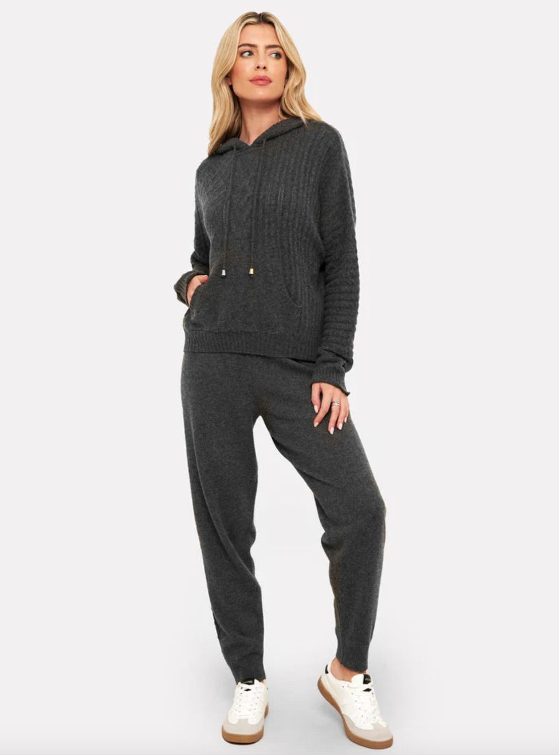 Brodie Cashmere Luxe Cable Hoodie