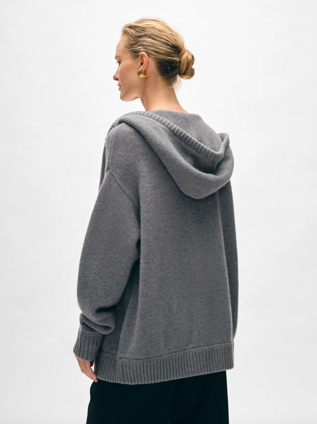 White + Warren Cashmere Double Zip Hoodie