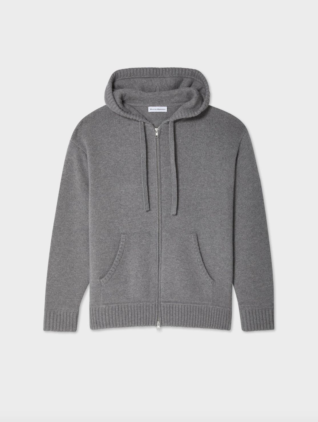 White + Warren Cashmere Double Zip Hoodie