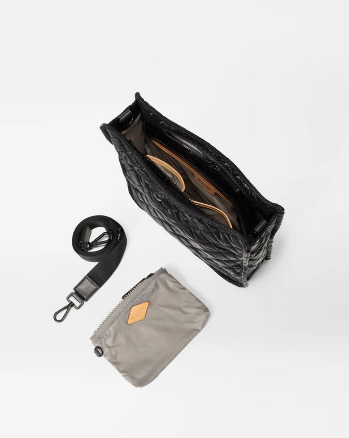 MZ Wallace Box Crossbody in Black Liquid