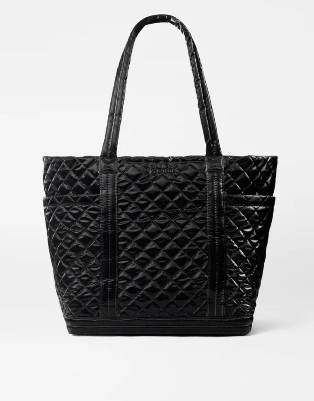 MZ Wallace Large Empire Tote in Black Liquid