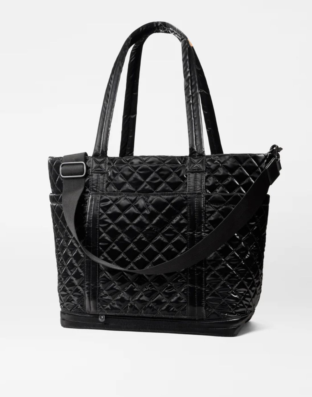 MZ Wallace Large Empire Tote in Black Liquid