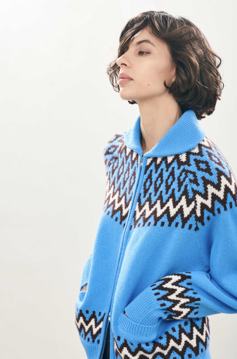 Jumper Ski Zip Up Cardigan