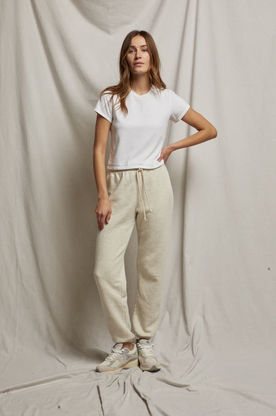 Perfect White Tee Michelle Cotton Fleece Jogger