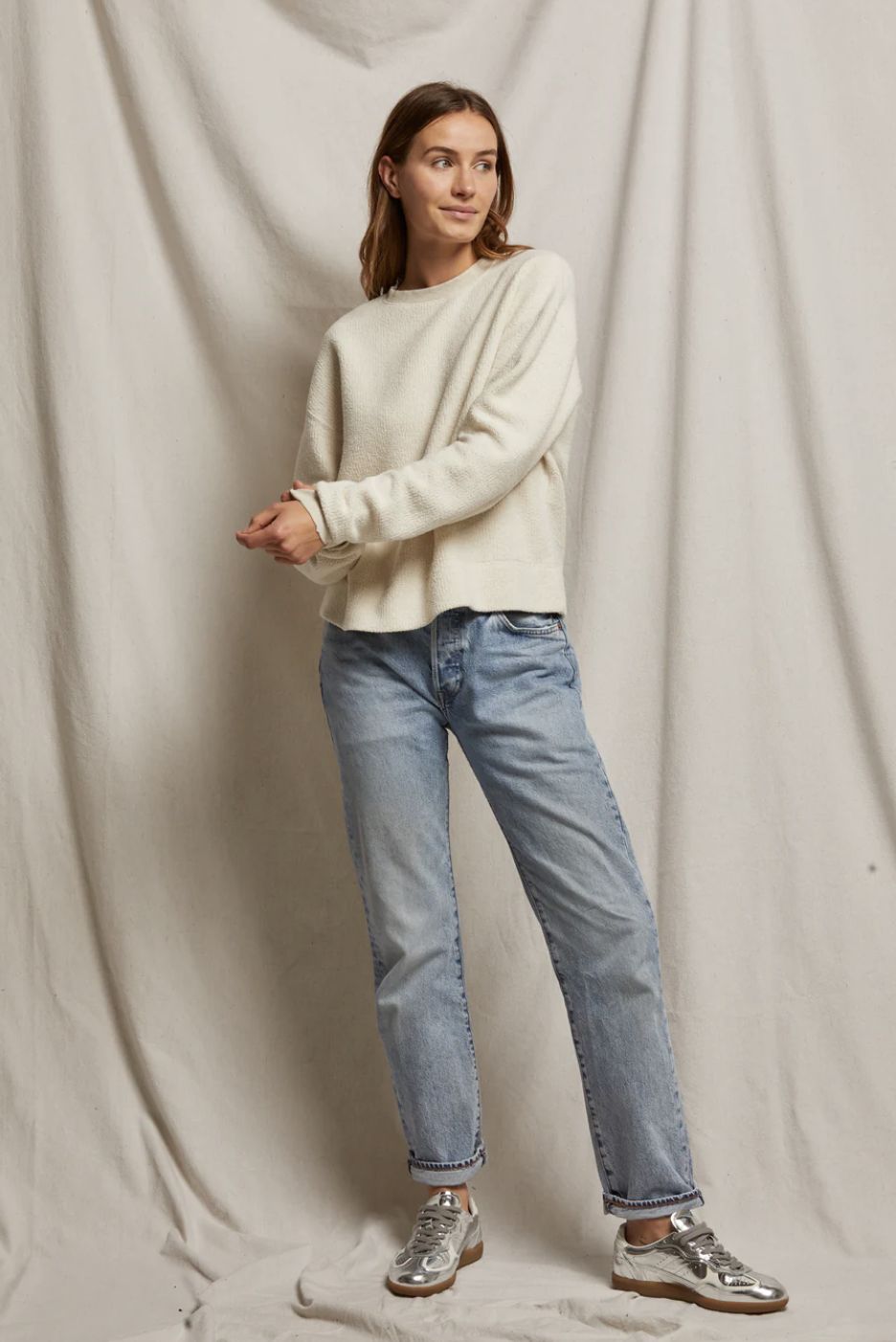 Perfect White Tee Mayer Fleece Pullover