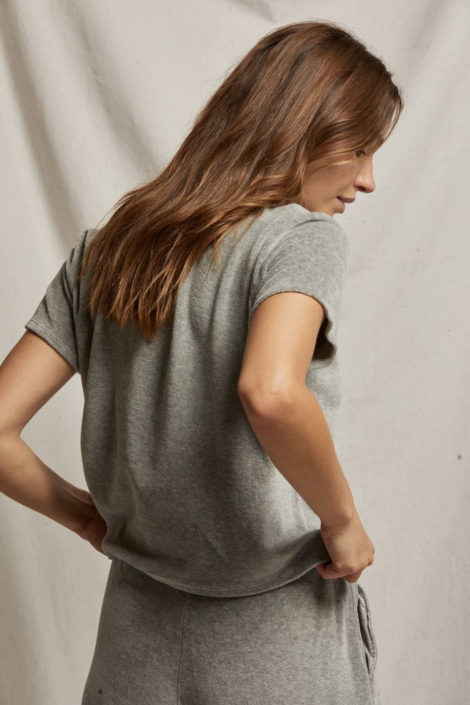 Perfect White Tee Clara Velour Tee