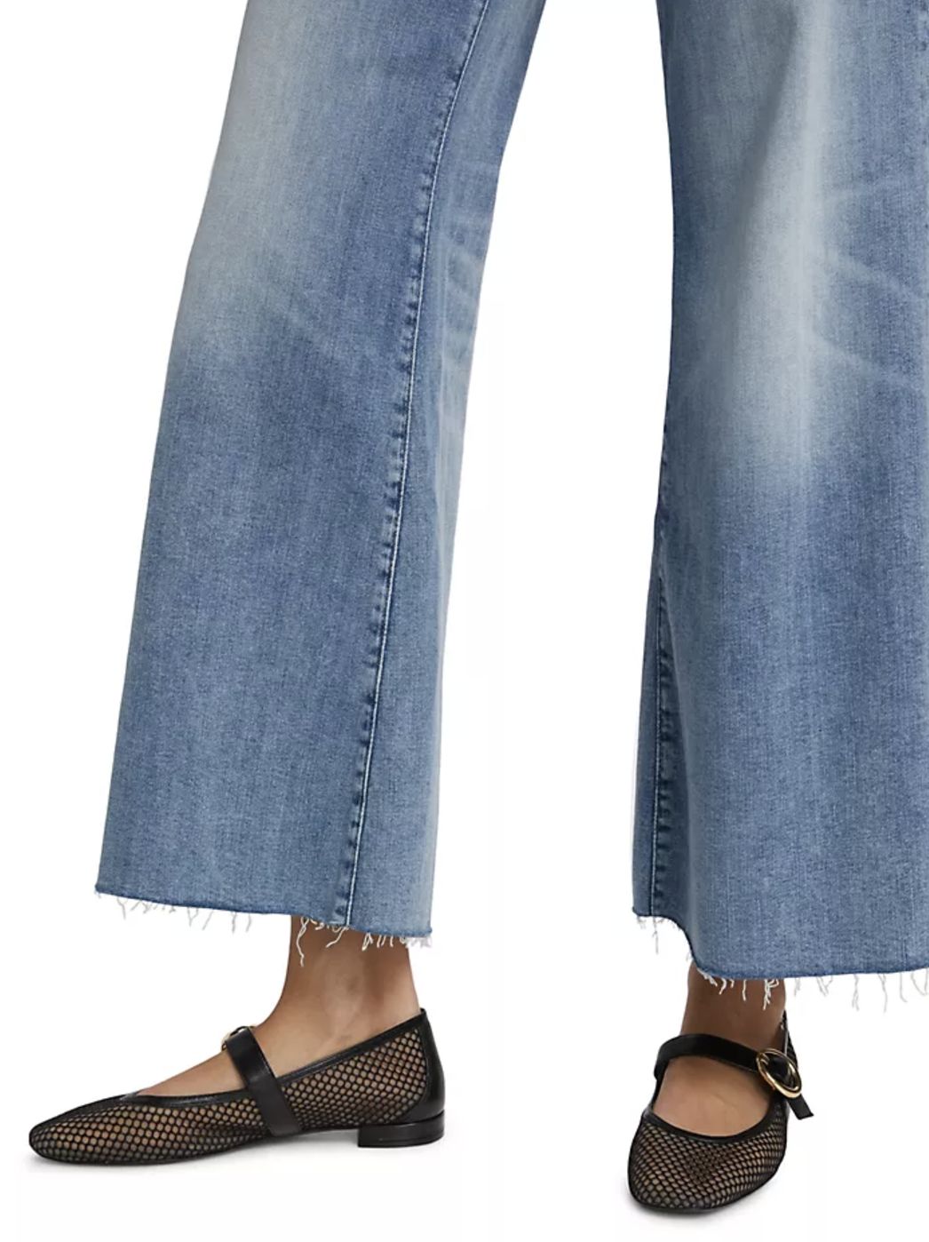 Frame Le Palazzo Crop Raw Fray Jean in Whimsy