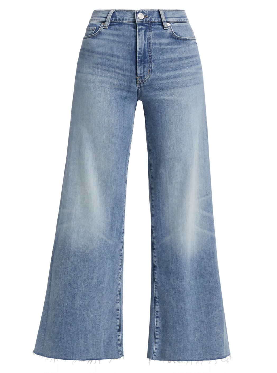 Frame Le Palazzo Crop Raw Fray Jean in Whimsy