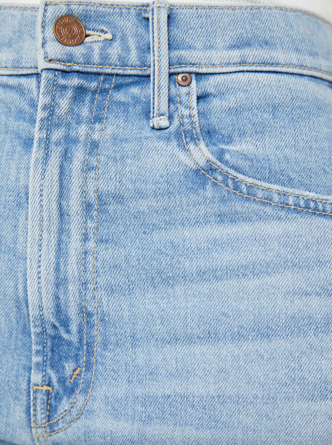 The Mother Rambler Zip Flood Jean in Read Between the Lines