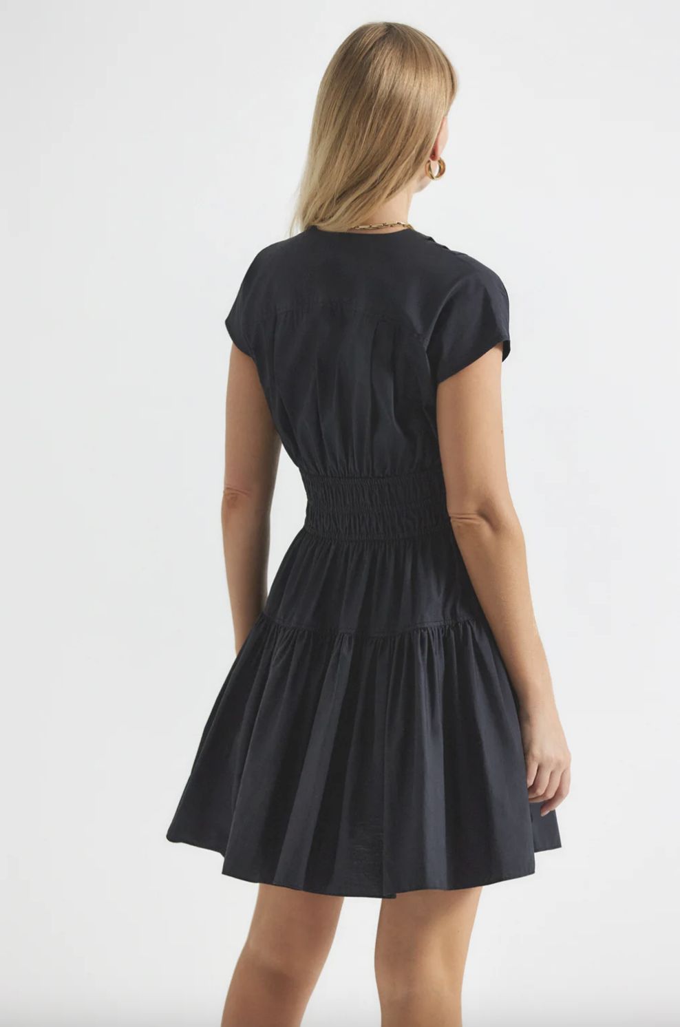 Derek Lam Tora V-Neck Dress in Black