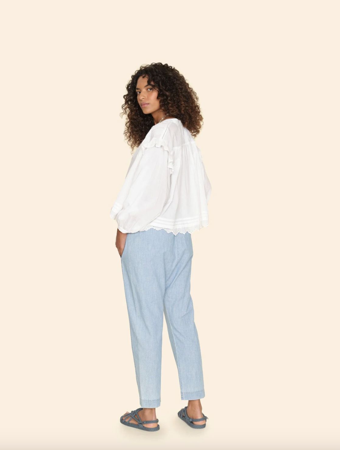 Xirena Draper Pant in Dusty Blue